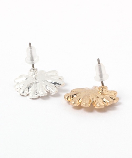 niko and...（ニコアンド）の「メタルフラワーピアス（ピアス（両耳用）・レディース・グレー/イエロー・0）」の3枚目の写真