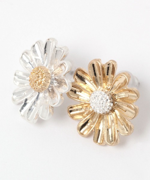 niko and...（ニコアンド）の「メタルフラワーピアス（ピアス（両耳用）・レディース・グレー/イエロー・0）」の4枚目の写真