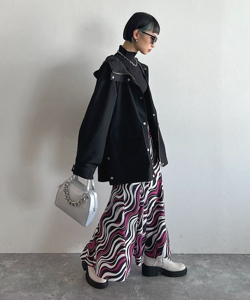 PAGEBOY（ページボーイ）の「スナップスリットマウンパ（マウンテンパーカー・レディース・ブラック/オリーブ/グレイッシュベージュ・FREE）」の16枚目の写真