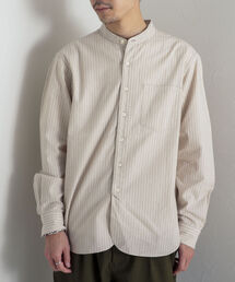 【GLOSTER/グロスター】ハーフプラケット バンドカラーシャツ