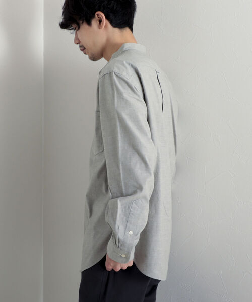 GLOSTER（グロスター）の「【GLOSTER/グロスター】ハーフプラケット バンドカラーシャツ（シャツ/ブラウス・メンズ・オフホワイト/ベージュ系その他/オリーブ/ブルー系その他・MEDIUM/LARGE）」の7枚目の写真