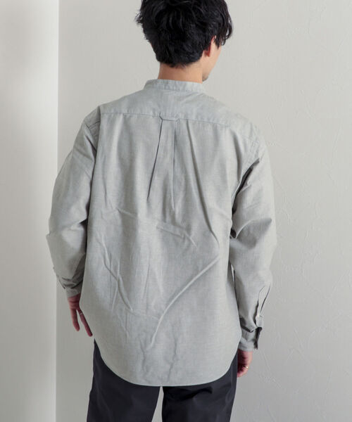GLOSTER（グロスター）の「【GLOSTER/グロスター】ハーフプラケット バンドカラーシャツ（シャツ/ブラウス・メンズ・オフホワイト/ベージュ系その他/オリーブ/ブルー系その他・MEDIUM/LARGE）」の8枚目の写真