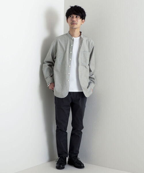 GLOSTER（グロスター）の「【GLOSTER/グロスター】ハーフプラケット バンドカラーシャツ（シャツ/ブラウス・メンズ・オフホワイト/ベージュ系その他/オリーブ/ブルー系その他・MEDIUM/LARGE）」の12枚目の写真