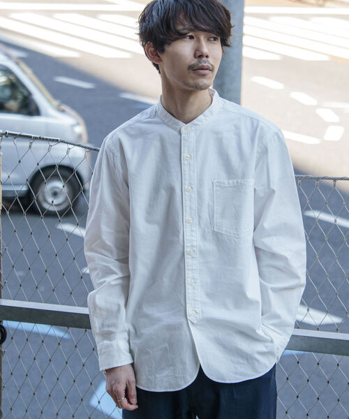 GLOSTER（グロスター）の「【GLOSTER/グロスター】ハーフプラケット バンドカラーシャツ（シャツ/ブラウス・メンズ・オフホワイト/ベージュ系その他/オリーブ/ブルー系その他・MEDIUM/LARGE）」の13枚目の写真