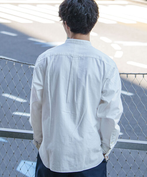 GLOSTER（グロスター）の「【GLOSTER/グロスター】ハーフプラケット バンドカラーシャツ（シャツ/ブラウス・メンズ・オフホワイト/ベージュ系その他/オリーブ/ブルー系その他・MEDIUM/LARGE）」の15枚目の写真