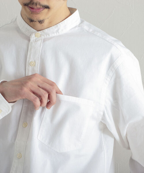 GLOSTER（グロスター）の「【GLOSTER/グロスター】ハーフプラケット バンドカラーシャツ（シャツ/ブラウス・メンズ・オフホワイト/ベージュ系その他/オリーブ/ブルー系その他・MEDIUM/LARGE）」の21枚目の写真