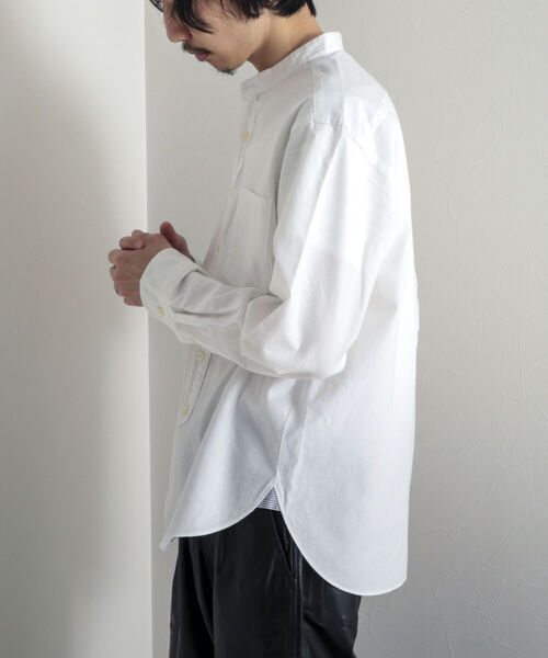 GLOSTER（グロスター）の「【GLOSTER/グロスター】ハーフプラケット バンドカラーシャツ（シャツ/ブラウス・メンズ・オフホワイト/ベージュ系その他/オリーブ/ブルー系その他・MEDIUM/LARGE）」の22枚目の写真