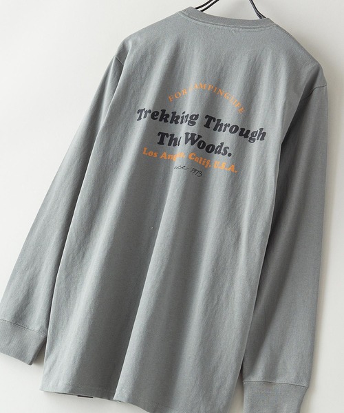 OUTDOOR PRODUCTS APPAREL(アウトドアプロダクツアパレル)の「USAコットン CAMPモチーフロンT バックプリント(Tシャツ/カットソー・メンズ・ブルー系その他/ホワイト/ブラック/ベージュ/カーキ/ホワイト系その他・MEDIUM/LARGE/X-LARGE/SMALL)」の5枚目の写真