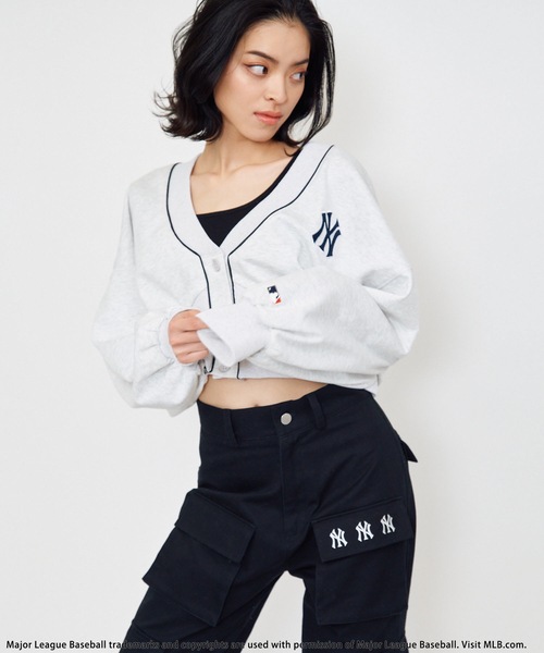 BACK TO THE FIELD(バック トゥー ザ フィールド)の「【MLB】スウェットカーディガン(カーディガン/ボレロ・レディース・ブラック/グレー/グリーン・FREE)」の10枚目の写真