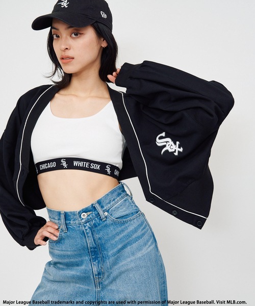 BACK TO THE FIELD(バック トゥー ザ フィールド)の「【MLB】スウェットカーディガン(カーディガン/ボレロ・レディース・ブラック/グレー/グリーン・FREE)」の7枚目の写真