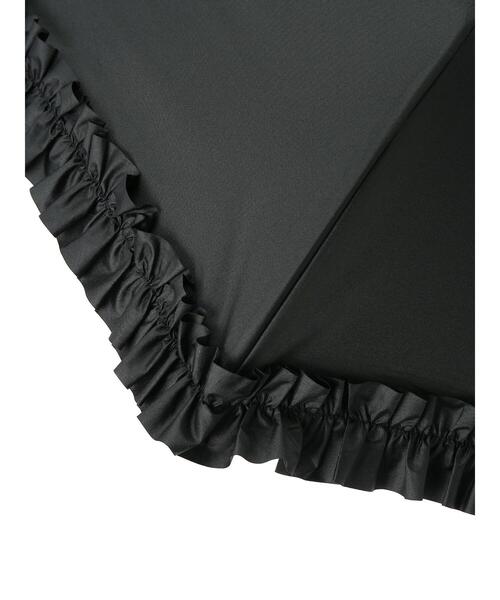 Maison de FLEUR(メゾンドフルール)の「遮光&UV CUT フリル折りたたみ傘(折りたたみ傘・レディース・ブラック・FREE)」の7枚目の写真