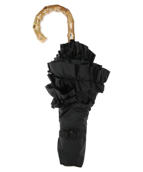 Maison de FLEUR(メゾンドフルール)の「遮光&UV CUT フリル折りたたみ傘(折りたたみ傘・レディース・ブラック・FREE)」の11枚目の写真