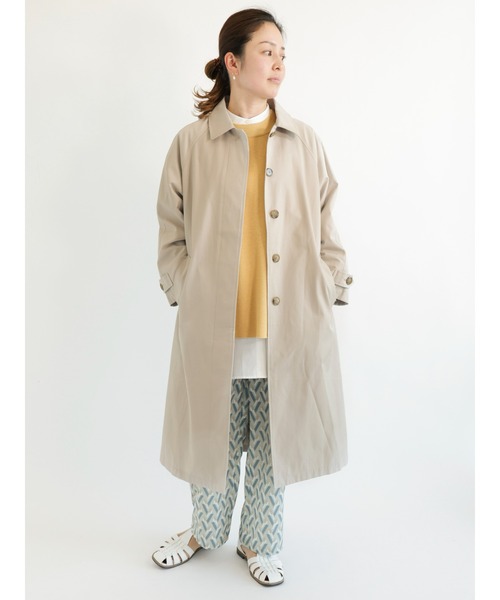 Lugnoncure（ルノンキュール）の「撥水加工ステンカラーコート（ステンカラーコート・レディース・ベージュ/キャメル/ネイビー・ﾌﾘ-）」の2枚目の写真