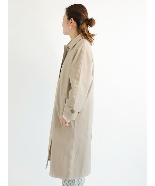 Lugnoncure（ルノンキュール）の「撥水加工ステンカラーコート（ステンカラーコート・レディース・ベージュ/キャメル/ネイビー・ﾌﾘ-）」の4枚目の写真