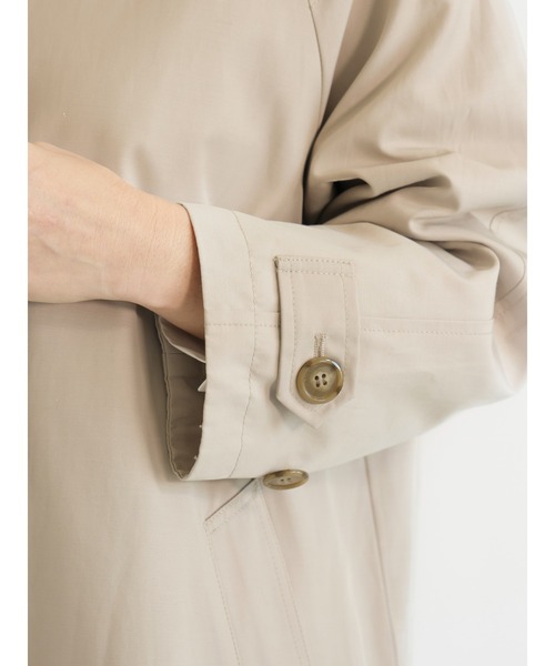 Lugnoncure（ルノンキュール）の「撥水加工ステンカラーコート（ステンカラーコート・レディース・ベージュ/キャメル/ネイビー・ﾌﾘ-）」の7枚目の写真