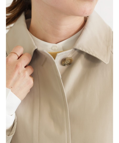 Lugnoncure（ルノンキュール）の「撥水加工ステンカラーコート（ステンカラーコート・レディース・ベージュ/キャメル/ネイビー・ﾌﾘ-）」の6枚目の写真