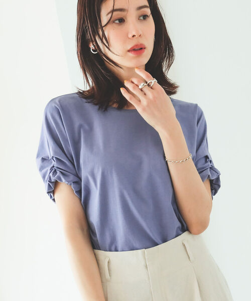 B:MING by BEAMS(ビーミングバイビームス)の「B:MING by BEAMS / 袖ピンチ プルオーバー 22SS(Tシャツ/カットソー・レディース・レッド系その他/ブラック/ラベンダー/オフホワイト・ONE SIZE)」の3枚目の写真