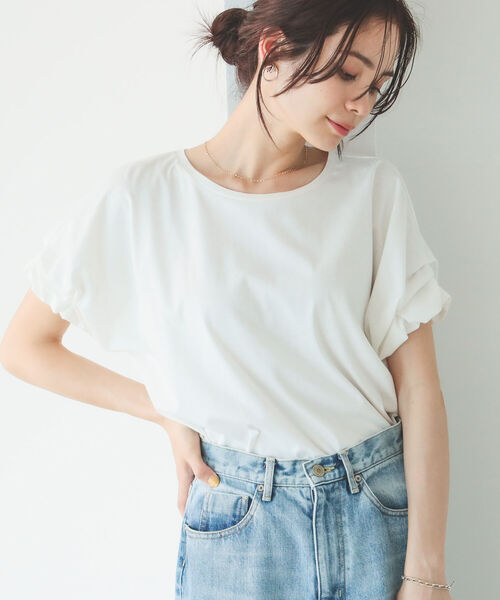 B:MING by BEAMS(ビーミングバイビームス)の「B:MING by BEAMS / 袖ピンチ プルオーバー 22SS(Tシャツ/カットソー・レディース・レッド系その他/ブラック/ラベンダー/オフホワイト・ONE SIZE)」の5枚目の写真