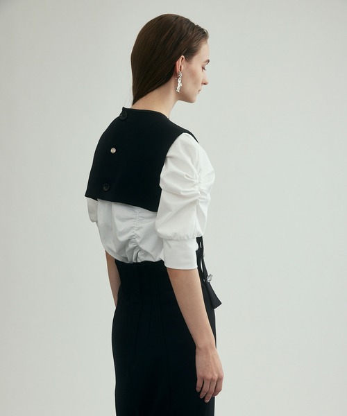 UNITED TOKYO（ユナイテッドトウキョウ）の「シャーリングカットソー（Tシャツ/カットソー・レディース・ホワイト/ブラック/ブルー・FREE）」の8枚目の写真