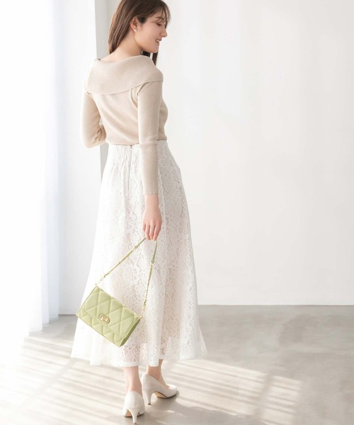 fifth（フィフス）の「バックファスナーレースマーメイドスカート（スカート・レディース・ホワイト/ブラック・M）」の11枚目の写真