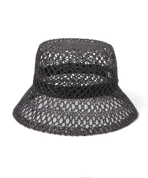 BAYFLOW（ベイフロー）の「スカシアミバケットハット（ハット・レディース・ブラック/ブラウン/ナチュラル・FREE）」の11枚目の写真