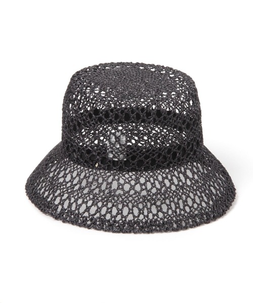 BAYFLOW（ベイフロー）の「スカシアミバケットハット（ハット・レディース・ブラック/ブラウン/ナチュラル・FREE）」の6枚目の写真
