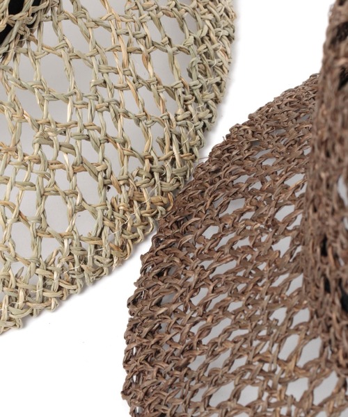 BAYFLOW（ベイフロー）の「スカシアミバケットハット（ハット・レディース・ブラック/ブラウン/ナチュラル・FREE）」の8枚目の写真