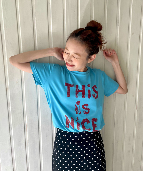 GIMME GIMME（ギミーギミー）の「【GIMME GIMME】Tulips T-shirt gimw22s008（Tシャツ/カットソー・レディース・ブルー・FREE）」の9枚目の写真