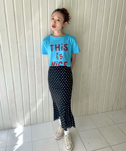 GIMME GIMME（ギミーギミー）の「【GIMME GIMME】Tulips T-shirt gimw22s008（Tシャツ/カットソー・レディース・ブルー・FREE）」の3枚目の写真