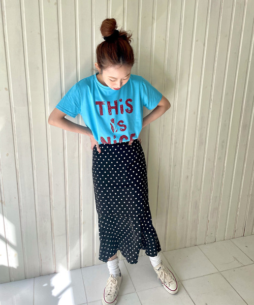 GIMME GIMME（ギミーギミー）の「【GIMME GIMME】Tulips T-shirt gimw22s008（Tシャツ/カットソー・レディース・ブルー・FREE）」の17枚目の写真