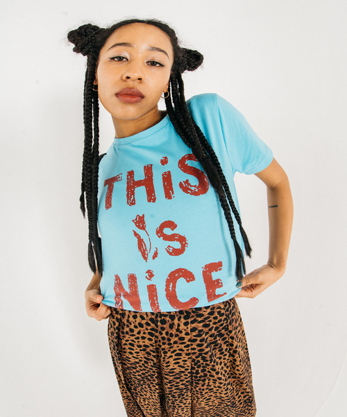 GIMME GIMME（ギミーギミー）の「【GIMME GIMME】Tulips T-shirt gimw22s008（Tシャツ/カットソー・レディース・ブルー・FREE）」の6枚目の写真