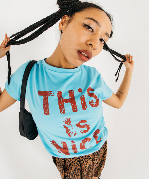 GIMME GIMME（ギミーギミー）の「【GIMME GIMME】Tulips T-shirt gimw22s008（Tシャツ/カットソー・レディース・ブルー・FREE）」の4枚目の写真