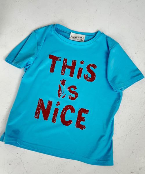 GIMME GIMME（ギミーギミー）の「【GIMME GIMME】Tulips T-shirt gimw22s008（Tシャツ/カットソー・レディース・ブルー・FREE）」の7枚目の写真