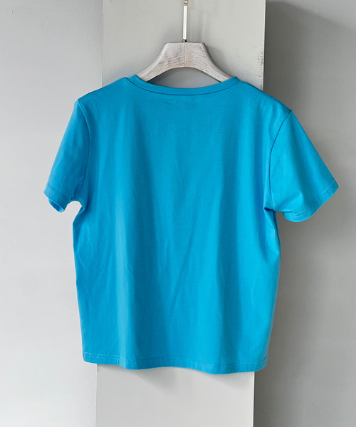 GIMME GIMME（ギミーギミー）の「【GIMME GIMME】Tulips T-shirt gimw22s008（Tシャツ/カットソー・レディース・ブルー・FREE）」の5枚目の写真