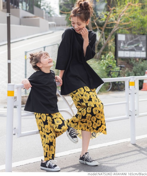 coca(coca)(コカ)の「大花柄細プリーツスカート(スカート・レディース・ブラック・ONE SIZE)」の6枚目の写真