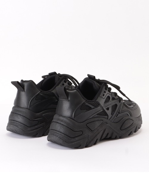 Lace Ladies（レースレディース）の「異素材ボリュームレースアップスニーカー（スニーカー・レディース・ホワイト/ブラック・25/23.5/24.5/23/22.5/24）」の7枚目の写真