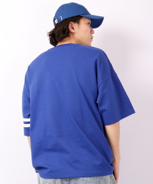 A.T,C in the attic homme(エーティーシーインジアティックオム)の「カレッジロゴ&刺繍入りルーズTシャツ(Tシャツ/カットソー・メンズ・ホワイト/ブルー/グリーン・M/L/XL)」の14枚目の写真