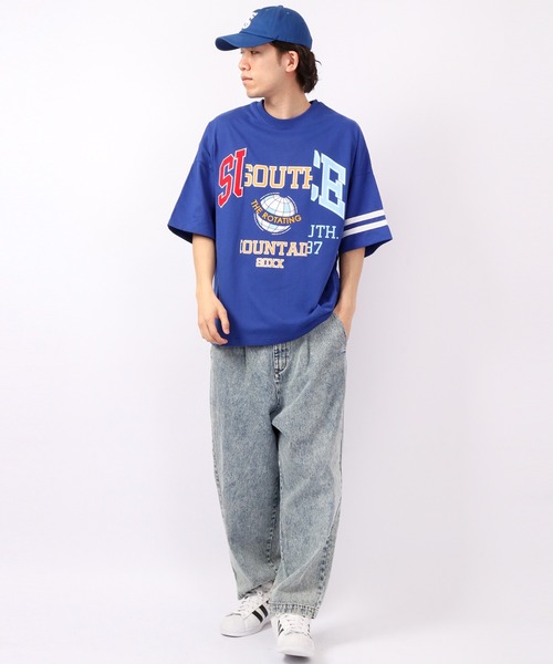 A.T,C in the attic homme(エーティーシーインジアティックオム)の「カレッジロゴ&刺繍入りルーズTシャツ(Tシャツ/カットソー・メンズ・ホワイト/ブルー/グリーン・M/L/XL)」の15枚目の写真