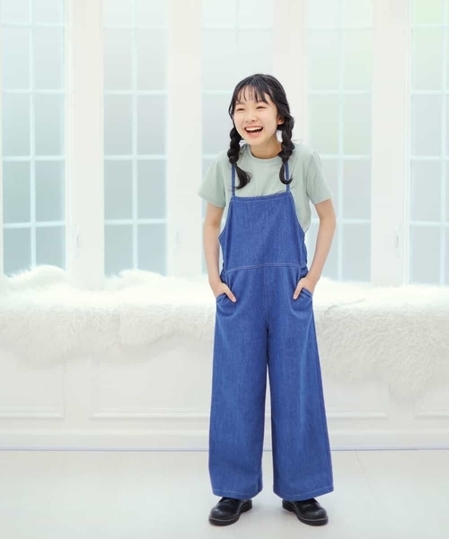 a.v.v（アーヴェヴェ）の「[100-130]【あっちゃんファミリーコラボ】セーラーカラー付け襟Tシャツ（Tシャツ/カットソー・キッズ・ミント/ライトパープル・120/130）」の7枚目の写真
