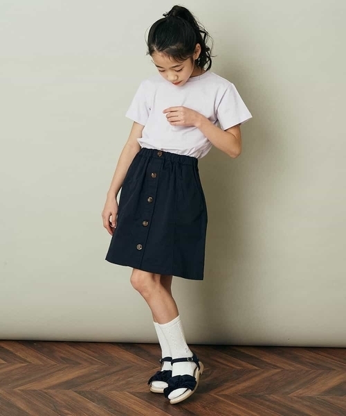 a.v.v（アーヴェヴェ）の「[100-130]【あっちゃんファミリーコラボ】セーラーカラー付け襟Tシャツ（Tシャツ/カットソー・キッズ・ミント/ライトパープル・120/130）」の5枚目の写真