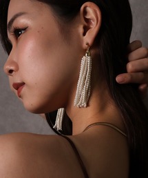 Monocoro toppi | 艶やかなロマンティックムード。タッセルパールピアス＆イヤリング(イヤリング)
