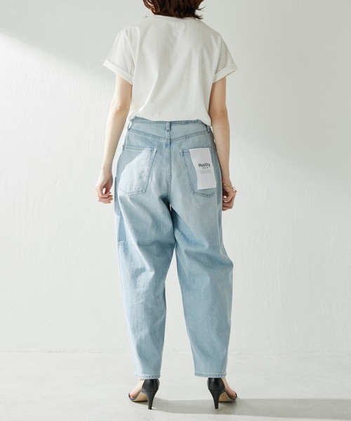 Healthy denim（ヘルシーデニム）の「HealthyDenim PT/ワイドテーパードデニム（デニムパンツ・レディース・ブルー・23/24/25）」の17枚目の写真