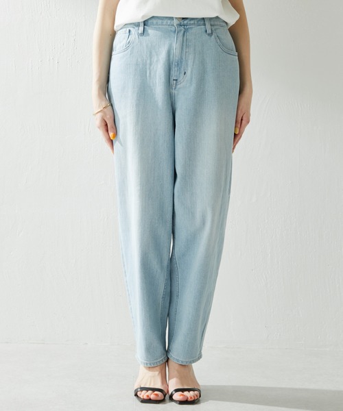 Healthy denim（ヘルシーデニム）の「HealthyDenim PT/ワイドテーパードデニム（デニムパンツ・レディース・ブルー・23/24/25）」の3枚目の写真