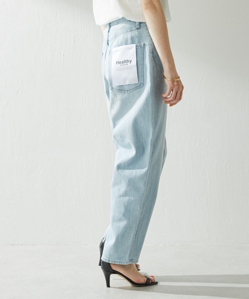 Healthy denim（ヘルシーデニム）の「HealthyDenim PT/ワイドテーパードデニム（デニムパンツ・レディース・ブルー・23/24/25）」の7枚目の写真