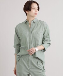 EVEX by KRIZIA（エヴェックスバイクリツィア）の「【L】【ウォッシャブル】【接触冷感】【UV対策】デニムライクツイルシャツ（シャツ/ブラウス）」