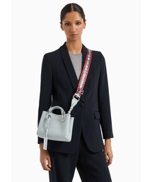 EMPORIO ARMANI ネイビーブラックハンドバッグ undefined