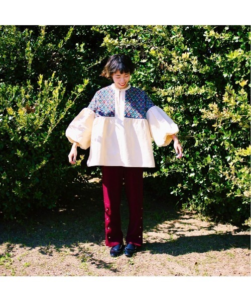 GGD（ジージーディー）の「サイドボタンパンツ（カーゴパンツ・レディース・ブルー/マスタード/ワインレッド・M/L）」の22枚目の写真