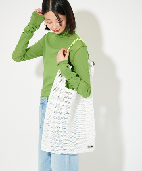 U by SPICK&SPAN(ユーバイスピックアンドスパン)の「【OUTDOOR DRODUCTS/アウトドアプロダクツ】 Mesh shopper Bag(ショルダーバッグ・レディース・ホワイト/ブルー・FREE)」の19枚目の写真