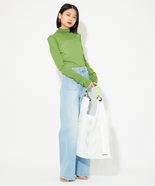 U by SPICK&SPAN(ユーバイスピックアンドスパン)の「【OUTDOOR DRODUCTS/アウトドアプロダクツ】 Mesh shopper Bag(ショルダーバッグ・レディース・ホワイト/ブルー・FREE)」の21枚目の写真