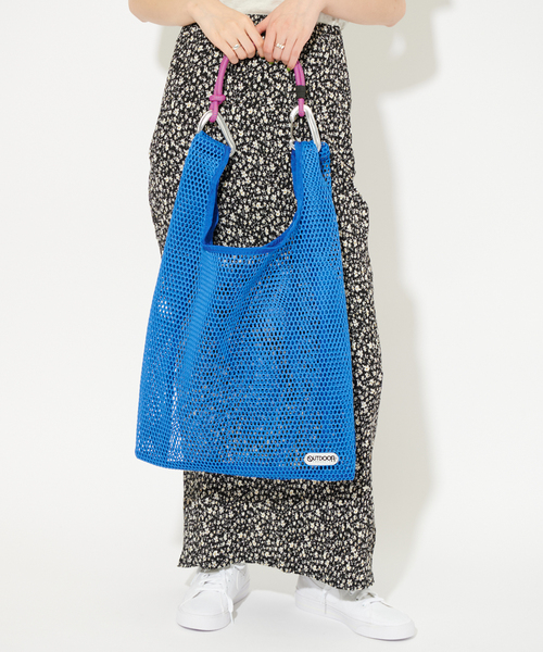 U by SPICK&SPAN(ユーバイスピックアンドスパン)の「【OUTDOOR DRODUCTS/アウトドアプロダクツ】 Mesh shopper Bag(ショルダーバッグ・レディース・ホワイト/ブルー・FREE)」の5枚目の写真